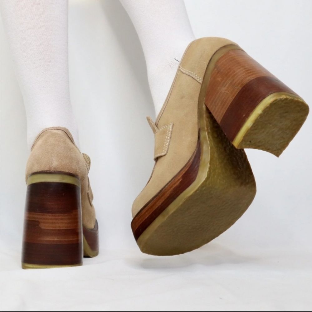 Vintage Bakers Shoes Chunky Block Heel Size 8 US - Picture 16 of 16
